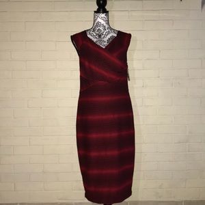 ECI New York Red and Black Maxi Dress